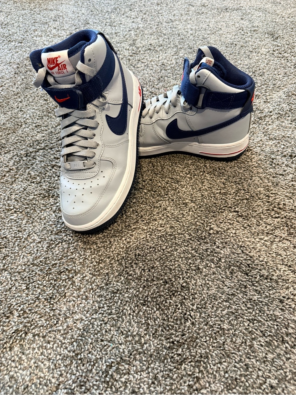 Size 6.5M/8W - New England Patriots Nike Air Force 1 High Top - DZ7338-001